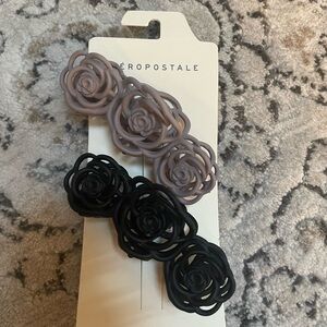rose hair clips